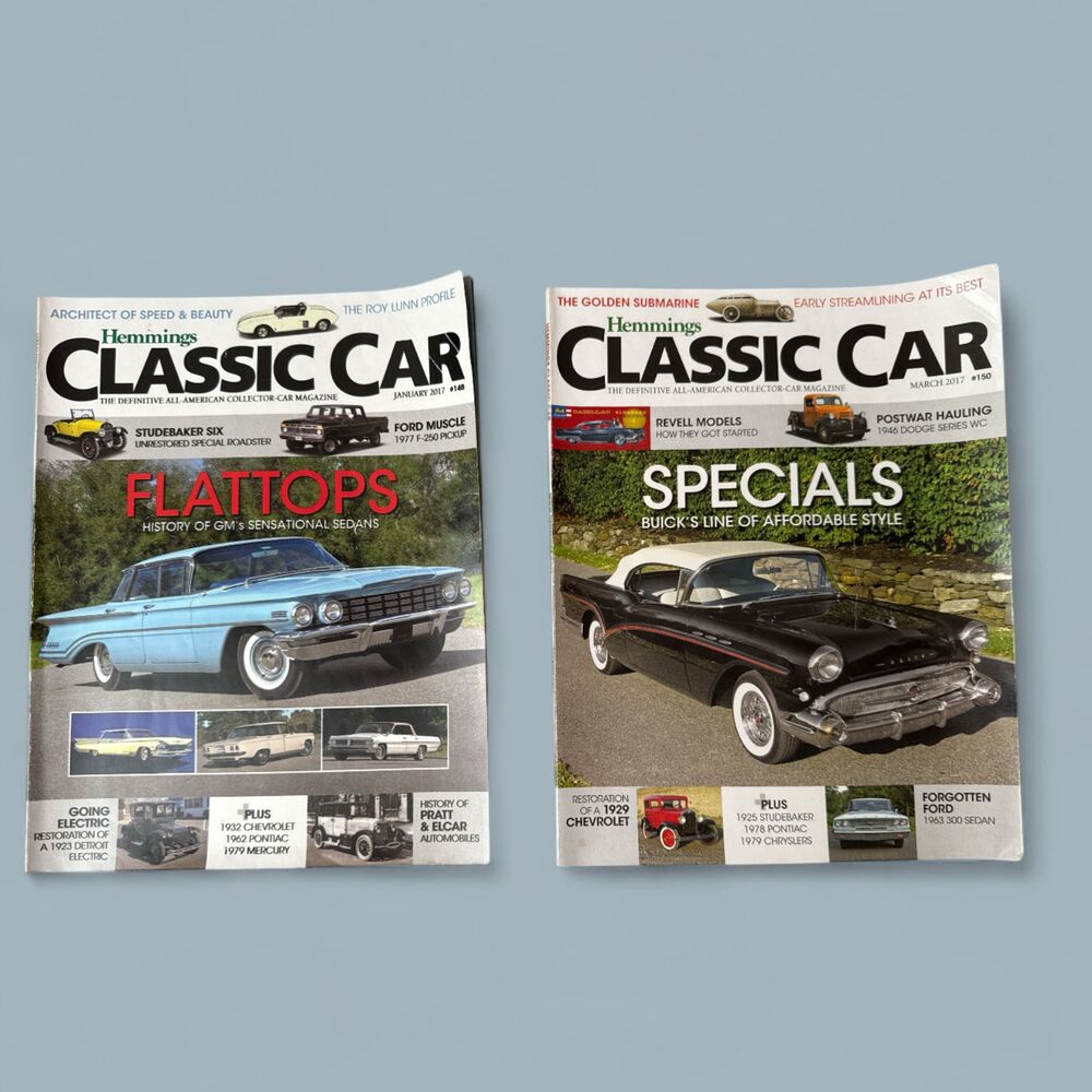 2017 Hemmings Classic Car Magazine Lot of 2 Issues Jan & Mar Vintage Autos